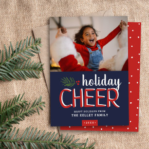 Holiday Cheer Christmas Photo Card