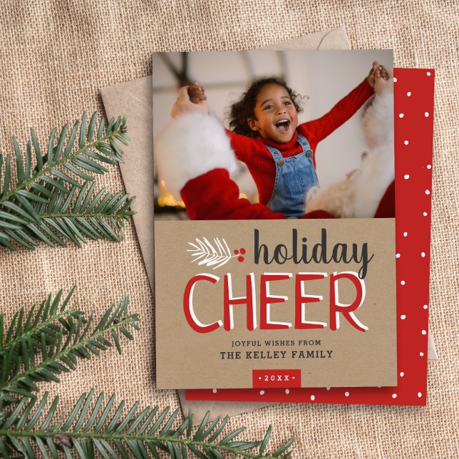 Holiday Cheer Christmas Photo Card (Creator Uploaded)