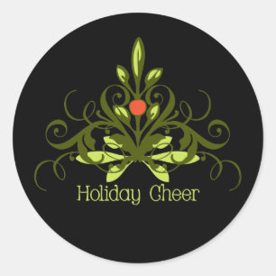 Holiday Cheer Classic Round Sticker