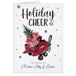 HOLIDAY CHEER   Cute Little Red Aeroplane