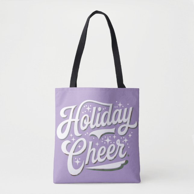 Holiday Cheer Digital Art Design Tote Bag (Front)