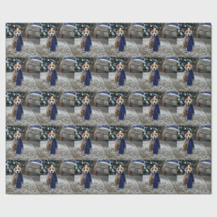 Holiday Cheer from Pit Bull Rescue Dog Wrapping Paper