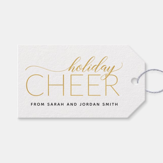 Holiday Cheer Gift Tags (Front (Horizontal))