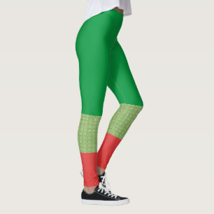 Holiday Cheer in Every Step, Festive Elf Style Leggings