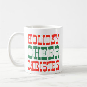 Holiday Cheer Meister Festive Red & Green Coffee Mug