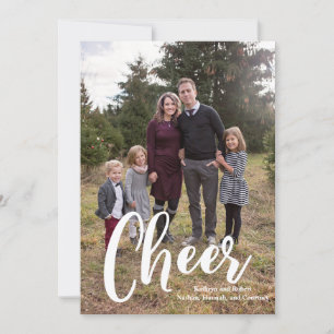 Holiday Cheer Modern Photo Christmas Card