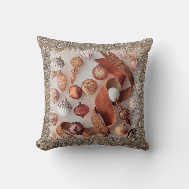 Holiday Cheer Orange Cushion (Front)
