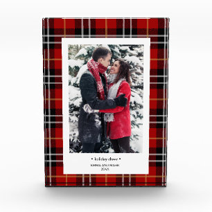 Holiday Cheer Plaid Photo Block