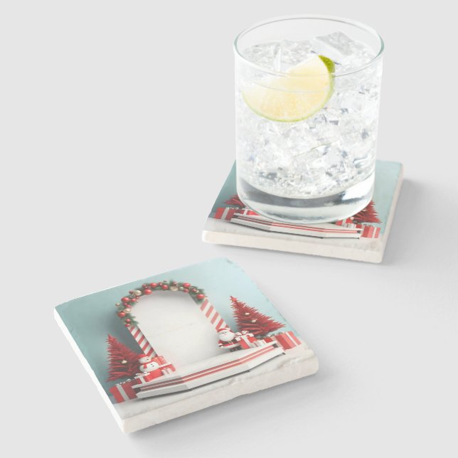 Holiday Cheer Stage Stone Coaster (Side)