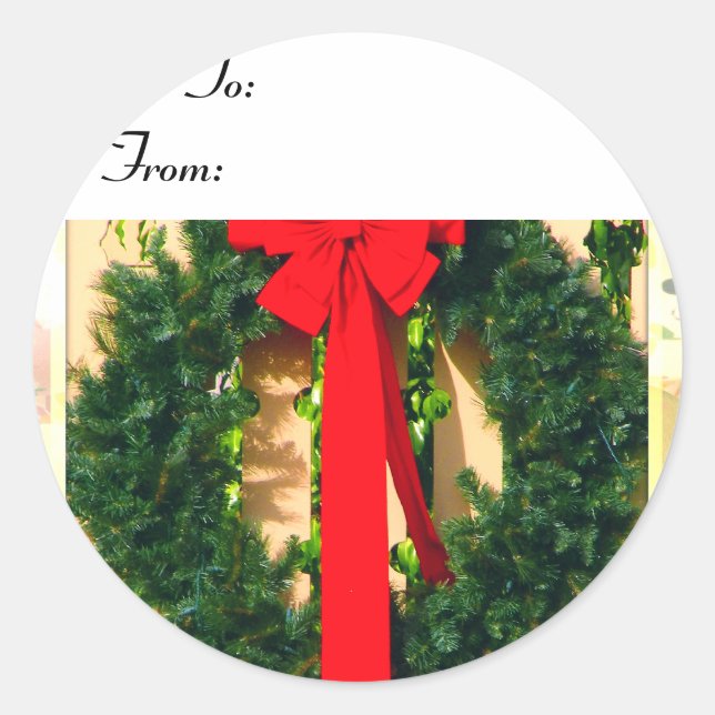Holiday Cheers_ Classic Round Sticker (Front)