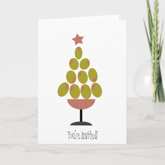 Holiday 'CHEERS!' Olive Tree design (Front)