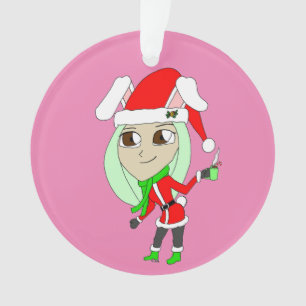 holiday chibi bunnygirl ornament
