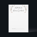 Holiday Chic Botanical | White Wedding Advice Card<br><div class="desc">This holiday chic botanical | white wedding advice card is perfect for your rustic, whimsical winter wedding. Designed with boho Christmas watercolor greenery, including red holly berries and simple green leaves. The classic bohemian December floral is another design feature that will complete the theme you're looking for. You can personalise...</div>