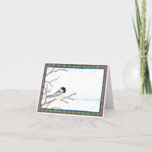 Holiday Chickadee Greeting Card