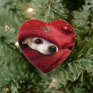 Holiday Chihuahua  Ceramic Tree Decoration