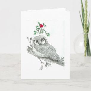 Holiday Christmas Artwork Owl Design