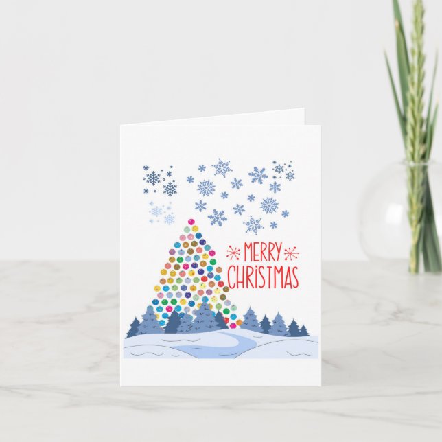 Holiday Christmas Autism awareness greeting card (Front)