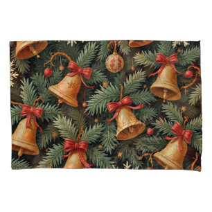 Holiday Christmas Bells Pattern, Pillowcase