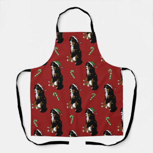 Holiday Christmas Bernese Mountain Dog  Apron