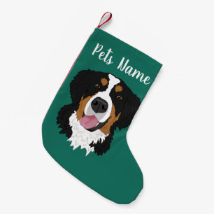 Holiday Christmas Bernese Mountain Dog Small Christmas Stocking