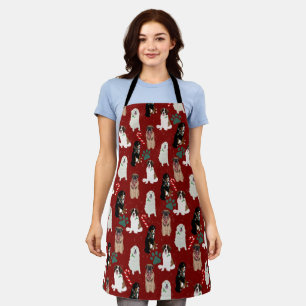 Holiday Christmas Big Mountain Dogs Apron