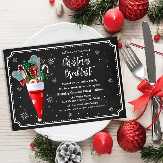 Holiday Christmas Breakfast Meal Dinner Invitation (Creator Uploaded)