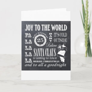 holiday Christmas chalkboard art Card