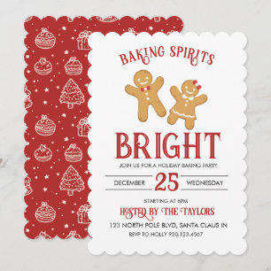 Holiday Christmas Cookie Baking Party Invitation