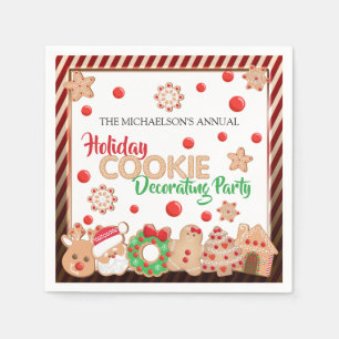 Holiday Christmas Cookie Decorating Party Napkin