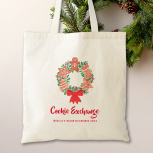 Holiday Christmas Cookie Exchange Party Tote Bag