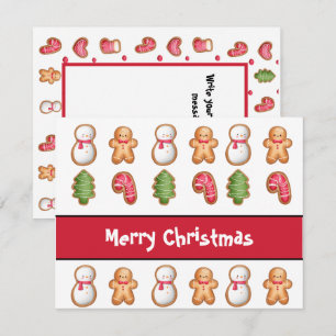 Holiday Christmas Cookie Personalised Flat Card