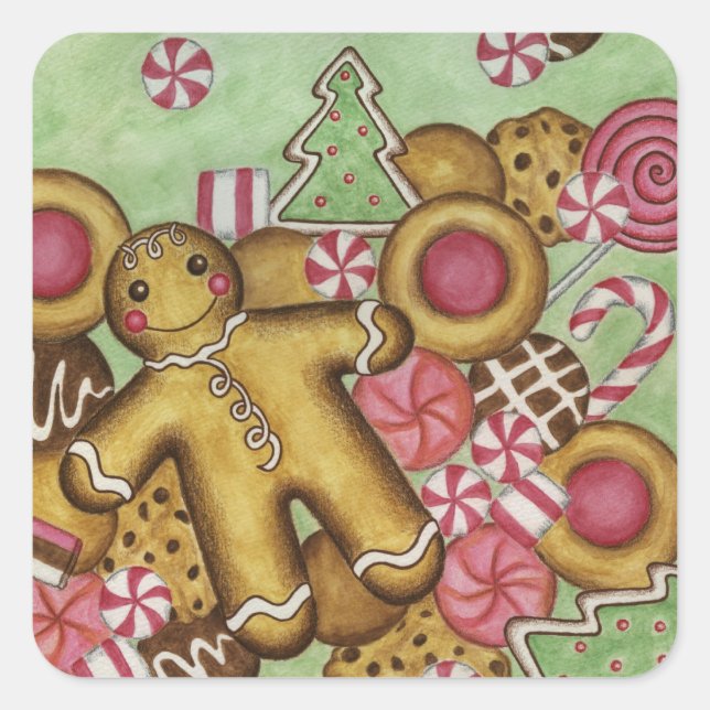 Holiday Christmas Cookies Stickers (Front)