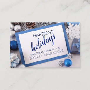 Holiday Christmas Corporate Personalised Name Business Card