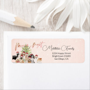 Holiday Christmas Dog Lovers Merry Santa Hat