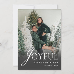 Holiday Christmas Elegant Family Photo Card