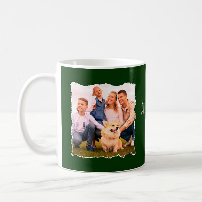 Holiday Christmas Family Custom Photo Gift Mug (Left)