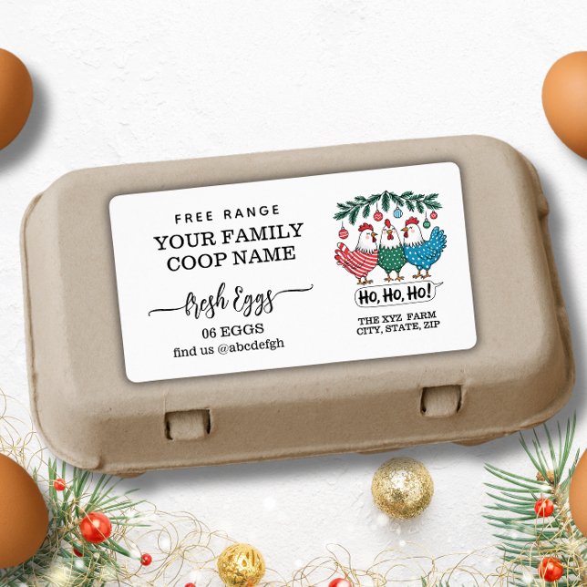 Holiday Christmas Farmhouse Watercolor Egg Carton  (Creator Uploaded)