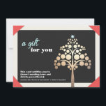 Holiday Christmas Gift Card Certificate<br><div class="desc">Faux gold leaf vector illustration of modern style Christmas tree with a touch of retro. A festive Christmas giftcard for any type of retail or service orientated business.</div>