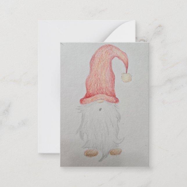Holiday Christmas Gnome  Card (Front)