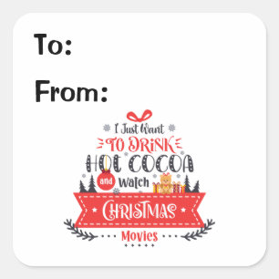 Holiday Christmas Graphic Typography Gift Tag