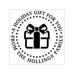 Holiday Christmas Hanukkah Birthday Gift Greeting Self-inking Stamp