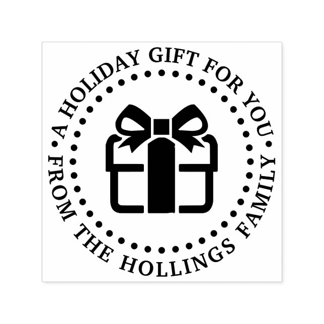 Holiday Christmas Hanukkah Birthday Gift Greeting Self-inking Stamp (Design)