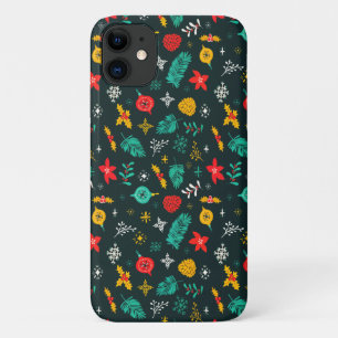 Holiday Christmas Holly Berries Festive Baubles iPhone 11 Case