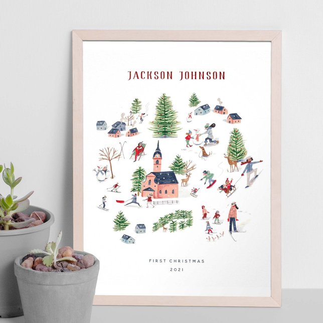 Holiday Christmas Houses | Poster | Art Print (Creator Uploaded)