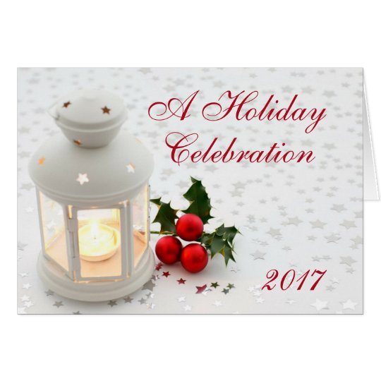 Holiday Christmas Lantern Party Invitation Comapny