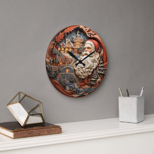 Holiday Christmas Large Clock