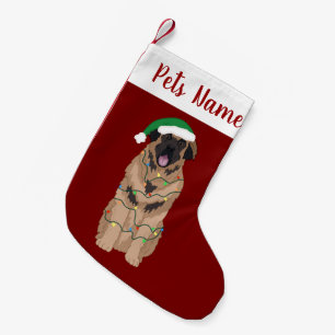 Holiday Christmas Leonberger   Small Christmas Stocking