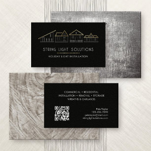 Holiday Christmas Light Installation Business Card