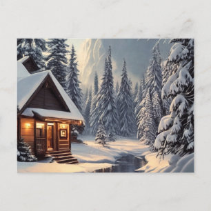 Holiday Christmas New Year Postcard