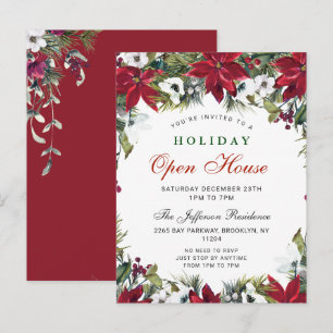 Holiday Christmas Open House Invitation Card